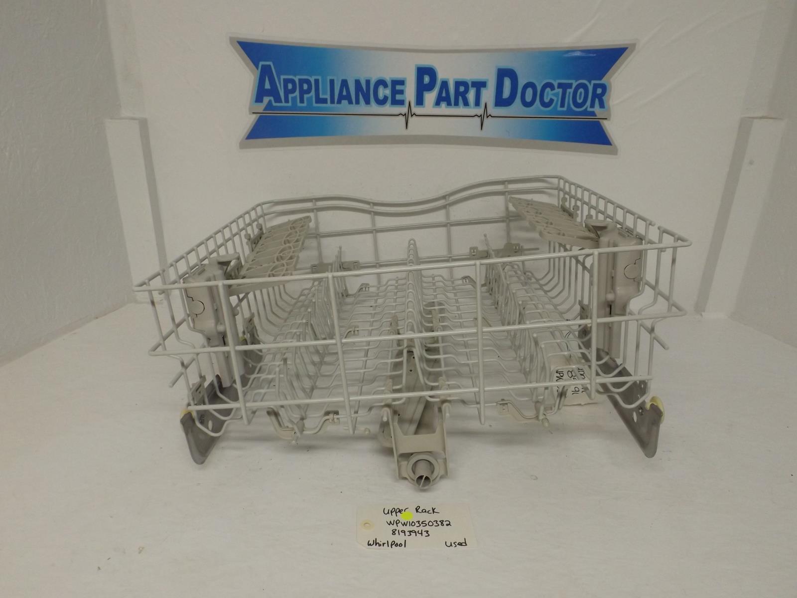 Whirlpool Dishwasher WPW10350382 8193943 Upper Rack Used Whirlpool Dishwasher WPW10350382 8193943 Upper Rack Used